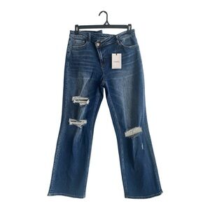 Ceros 90”s Vintage Dad Jeans High Rise Distressed Medium‎ Wash Size 28